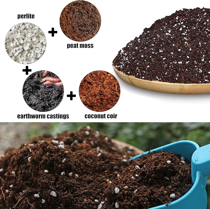 Doter Organic Potting Soil Mix 4qt for All Indoor & Outdoor Small Containers Including Herbs, Vegetables, and Flowers