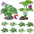 10 PCS Aquarium Decorations Silk Aquarium Plants Betta Fish Tank Decor Artificial Fish Tank Decorations Plants for Betta, Goldfish, Turtle & Reptile Tanks Ornament Accessories