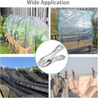 20 Pcs 2inches Gardening Clips for Netting, Greenhouse Clamps Made of Stainless Steel, Have a Strong Grip of Metal Clips, For 3/8'', 1/2'', 3/4'' Garden Hoops or Greenhouse Frame