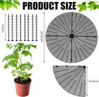 20.5 Inch Plant Pot Cover,Durable Cat & Dog Digging Stopper with Deep Stakes,Adjustable Soil Guard Grid for Indoor & Outdoor Flower Pots,Black Animal Protector
