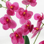 Artificial Butterfly Orchid Stems Purple Faux Phalaenopsis Flowers Realistic Indoor Floral Arrangement for Living Room Office Bedroom Home Décor