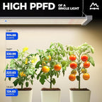 Barrina TX-L84 4FT LED Grow Light, 84W, 4 LED Panels Wider Coverage, Full Spectrum with 730nm IR LEDs, High PPFD, Linkable, Hanging for Plant Lights Indoor, Greenhouse, Vegetable, Seeding, 1 Pack