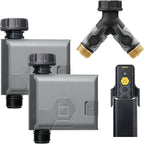 Orbit 21206 B-hyve Gen 2 Smart Hose Watering Timer, 2-Pack with Wi-Fi Hub and Hose Y Splitter