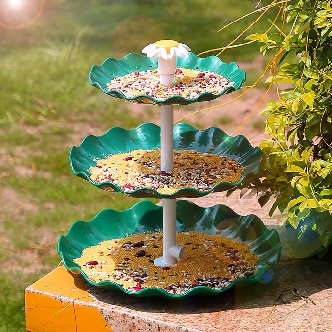 AISITIN 3 Tier Solar Bird Bath Fountain with 3.5W Solar Water Pump, DIY Outdoor Water Feature for Garden, Patio, Backyard - Attracts Wild Birds, Also Works as Bird Feeder & Fish Tank Circulation Pump