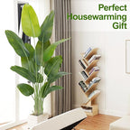 Lifelike Bird of Paradise Artificial Plant,6ft Faux Banana Leaf Tree with 13 Trunks - Perfect Indoor Silk Floor Plant for Home Decor in Living Room, Office, and Bedroom(Set of 2)