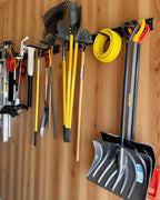 PIYILO 64 inches Garage Tool Organizer Wall Mount, Heavy Duty Garden Tool Organizer Rack, Hanging Storage Organization Racks Holder with 10 Hooks, for Lawn Tools, Shovel, Shed