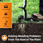 Weed Puller Tool, Heavy Duty Stand Up Weed Puller with 39.3" Long Handle & Tough Stainless Steel Claws, Detachable Gardening Hand Weeding Tool for Lawn Garden Without Bending, Pulling, or Kneeling