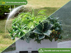 Artificial Plants Outdoor,12PCS UV Resistant Fake Greenery with Stems Faux Plant Outside for Front Proch Garden Patio Planters Window Boxes Home Decor(Not Included Pot)