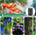 Decoroca Soft Plant Ties for Support - 65.6' Reusable Waterproof Plant Wire, Garden Twist, Office Organization and Decoration Binding（1pc/Black）