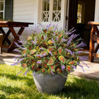 12 Bundles Artificial Coleus Flowers | UV Resistant No Fade Silk Faux Plants | Spring Summer Outdoor Fake Greenery for Garden Patio Planters Front Porch Pathway Decor (Yellow)