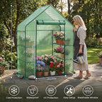 Greenhouse for Outdoors,55 x 28 x 78'' Small Greenhouse,Walk in Plant Greenhouses with 3 Tiers 6 Shelves,Heavy Duty with Durable PE Cover,Heavy Duty Plant Greenhouses for Garden and Backyard