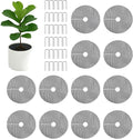 12Pcs Plant Pot Grids, 11.8 Inch Cuttable Plant Pot Soil Covers Protectors with 30 Metal Nails, Protector from Cats, Animals Digging Stopper, Suitable for Indoor and Outdoor Plants