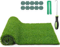 Realistic Artificial Grass Turf Indoor Outdoor: Fake Grass Turf with Drainage Holes, Pet-Friendly Dog Grass Mat, Perfect for Garden Lawn Balcony Patio Backyard Landscape Decoration, 3.2FT x6.5FT
