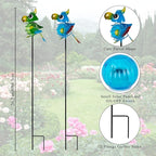Birds Solar Garden Lights, 26" H Whimsical Decorative Solar Stake Light, 2 Pcs Outdoor Parrot Statues Figurine Lights for Garden Lawn Patio Yard Decoration