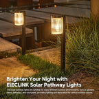 ELECLINK Solar Pathway Lights Outdoor, 6 Pack Upgraded Outdoor Solar Lights for Outside Super Bright Up to 12Hrs, IP65 Waterproof Solar Garden Lights for Yard Path Walkway Decor Landscape Lighting