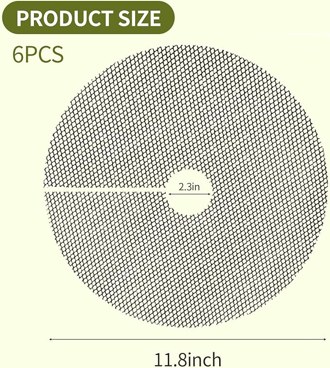 TINSKY 6 Pcs 11.8 Inch Plant Pot Grids-Cuttable Plant Pot Soil Covers Protectors from Animals-Indoor Plant Pot Soil Guard for Outdoor Garden Plant Protection