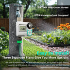QUOBAS Weekly Plan Sprinkler Timer with Metal Inlet & Outlet, Water Timer for Garden Hose with Rain Delay/Manual Watering/Automatic Watering Controller System for Watering Lawn, Yard, Garden