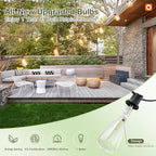 addlon 54(48+6) FT Solar String Lights Waterproof,Patio Lights Solar Powered with Remote& USB Port 24+2 LED Shatterproof Bulbs 3 Lighting Modes Outdoor Lights for Camping Backyard Garden