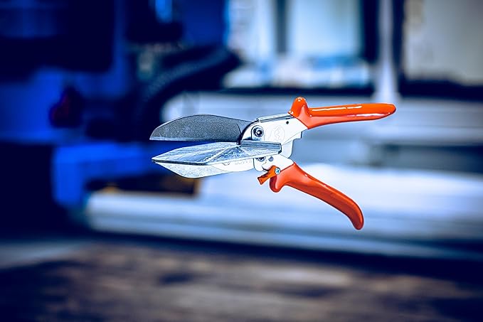 Original LÖWE Mitre Scissors 3.304/HÜ with Lever Transmission and 45° Stops, for Professional use in Industry and Crafts, Suitable for mitre cuts in Flat Hard Strips