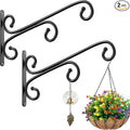 2 Pack Plant Hangers, Metal Plant Hooks for Wall, Plant Hanger Hook, Indoor/Outdoor Hanging Brackets, Hanging Basket Hooks