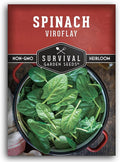 Viroflay Spinach Seeds for Planting – Giant Heirloom Variety with Tender Sweet 10" Leaves – Fast Growing Cold Tolerant Leafy Green – Survival Garden Seeds (1 Pack)