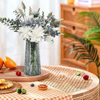 Leftover Fake Flowers in Vase,Faux Flowers in Vase,Table Centerpieces for Dining Room,Flower Centerpieces for Tables,Artificial Flowers,Kitchen Decor,Coffee Table Decor
