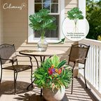 Artificial Plants Outdoor,30PCS UV Resistant Fake Greenery&Flowers with Stems Faux Plant Outside for Front Proch Garden Patio Planters Window Boxes Home Decor(Not Included Planter)