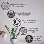 Organic Liquid Indoor Plant Food, Houseplant, Tropical & All-Purpose Indoor Plant Fertilizer, Organic Liquid Fertilizer 5-5-5 with Sea Kelp, 16oz Treats 110 Gallons