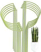 10-Pack Plant Support Stakes, Heavy Duty Steel Plant Stakes as Monstera Plant Support & Peony Cages, Metal Garden Stakes for Indoor Outdoor Plants, Snake Plant & Vine Support, 10" W x 15.8" H
