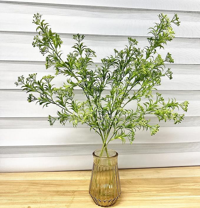 Fake Plants Artificial Plant Simulation Thorn Leaves Shrubs Tall 31 Inch, Faux Persian Flowers Plastic Boston Greenery Bushes Flexible Branches for Indoor Decor Outdoor Wedding Party Decoration 2 Pack