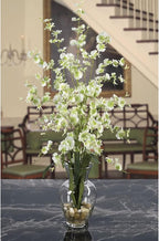 Nearly Natural 1073-GR Dancing Lady Liquid Illusion Silk Flower Arrangement, Green, 29 in x 10.25 in x 10.25 in