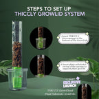 THICCLY Small GrowLid 10 Pcs (Clear) - Self Watering Clear D-Shaped Plastic Moss Pole Hydroponics Growing System Kratky Hydroponic Kit Moss Pole Monstera Plant Support Philodendron and Anthuriums