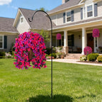 Artificial Fake Hanging Flowers with Basket for Outdoors Decoration, 3PCS Faux Flowers for Outdoor Planters UV Resistant No Fade Silk Bougainvillea for Home Porch Patio Garden Balcony Yard Decor