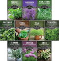 Herb Seeds Variety Pack | 10 Culinary Herbs for Planting – Basil, Cilantro, Lavender, Dill, Parsley, Oregano, Thyme, Sage, Chives, Marjoram – Indoor Kitchen Herb Kit – Survival Garden Seeds