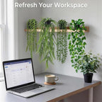 4 Pcs Artificial Hanging Plants with Pots - Realistic Fake Eucalyptus & Ivy Vine Potted Plants for Bathroom Shelf Decor - Faux Greenery Aesthetic for Office Desk, Bookshelf (Indoor & Outdoor)