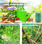 Soft Plant Ties Green Garden Twist Ties for Plants 65.6ft Reusable Rubber Garden Wire Plant Ties to Support Climbing Plants Indoor & Outdoor Vines Tomatoes Office Home Organizing (65.6feet * 3.5mm).