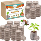 Legigo 100 PCS 30mm Coco Coir Pellets Seed Starter Pods, Compressed Seed Starting Coconut Coir Pellets Soil Plugs for Seedlings, Seeds Plant Starter Pods for Garden Planting Herbs Flowers Vegetables