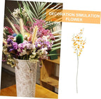 Cabilock Imitation Oncidium Orchid Artificial Flower Single Stem Orange Simulation Flower Decor for DIY Adornment Photography Props Home Bedroom Living Room Decoration
