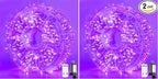 JMEXSUSS 400 LED Purple Christmas Lights Indoor Outdoor, 132 ft String Lights Plug in with Remote, 8 Modes Purple Christmas Tree Lights for Garden Patio Party Christmas Decoration (Pack of 2)