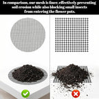 100 PCS Plant Pot Hole Mesh Pad, 4 Inch Drainage Mesh Round Reusable Bonsai Planter Bottom Grid Mat Prevents Soil Leakage for Gardeners