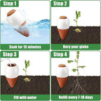 Terracotta Watering Spikes, 4 Pack Ollas Self Watering Globes, Slow Release Self Watering Planter Insert, Plant Watering Globes for Indoor and Outdoor Plants
