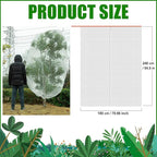 Bird Barrier Netting Mesh, Garden Netting with Zipper and Drawcord, 7.9 FT Long, 5.9 FT Wide, Plant Protection Net for Protect Plant Fruit Flower from Insect Bird