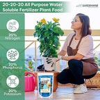 Gardenwise 20-20-20 Water-Soluble Fertilizer – Powder for Liquid Plant Food for Indoor & Outdoor Plants, Orchids, Vegetables, Lawns, Flowers – 20 20 20 Fertilizer (10 QUARTS)