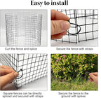 20 Pack Round Plant Protector from Animals, 12'' x 12'' Metal Plant Cages，60Pcs Metal Mesh to Keep Animals Out, Garden Protection Bunny Barricades, Wire Plant Protectors for Rabbits Chicken Duck