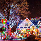 JMEXSUSS 200 LED White Christmas Lights Outdoor, 66ft Christmas Tree Lights Green Wire, 8 Modes Waterproof Twinkle String Lights Plug in for Xmas Wedding Party Indoor Decoration
