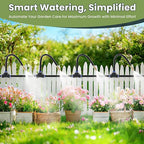 Automatic Drip Irrigation Kits - Garden Watering System with 360° Bendable Spray Adjustable Copper Atomizing Nozzles for Yard, Lawn, Raised Bed, Greenhouse, Potted Plants (15 Nozzles, 50FT Hose)