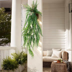 2 Pcs Faux Eucalyptus Vine Ivy Vine Artificial Hanging Plant Faux Plant Fake Potted Greenery for Wall Living Room Home Shelf Office Bathroom Outdoor Indoor Decor (Type 3)