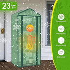 AlisisFores 4-Tier Mini Greenhouse Indoor Outdoor with Shelves, Portable Small Green House for Plants with Durable PE Cover & Zipper Door for Seed Starting, Balcony, Patio Garden