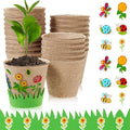 Jecery 12 Sets Garden Paper Craft Kit DIY Foam Flower Pots, Flower Planting and Growing Kit for Spring Summer Early Graduation DIY Crafts