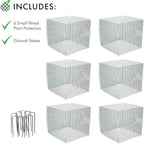 6 New Small Wire Plant Protectors, 12" Square, 12" high (Vinyl Coated Rust Resistant Wire)